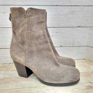 Fiorentini + Baker grey suede back zip ankle boots